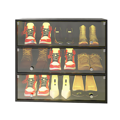 #ad LED light shoe box three layers with glass doors Fits 80 Characters Max $201.85