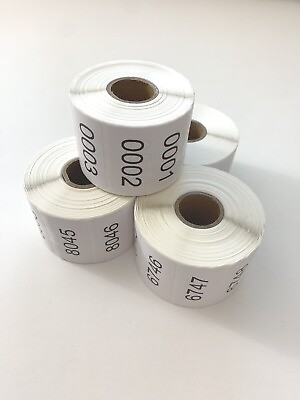 #ad 1000 Labels Consecutive Number Inventory Stickers Labels 2quot; x 1quot; Customize $9.69