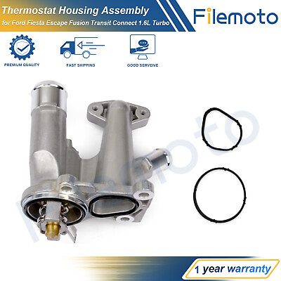 #ad Thermostat Housing Water Outlet for 13 19 Ford Fiesta Escape Fusion 1.6L Turbo $24.99