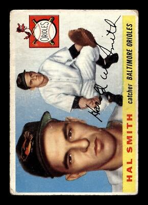 #ad 1955 Topps Baseball #8 Hal Smith RC Poor Baltimore Orioles $5.00