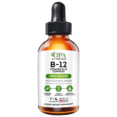 #ad OPA Liquid Vitamin B12 Sublingual Drops for Mood and Cognitive Support 60 ml $29.99