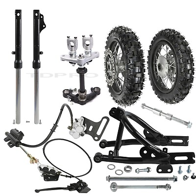 #ad 10quot; Front Rear Wheels 2.50 10 3.00 10 Front Forks Swing Arm Kit CRF50 Dirt Bike $480.87