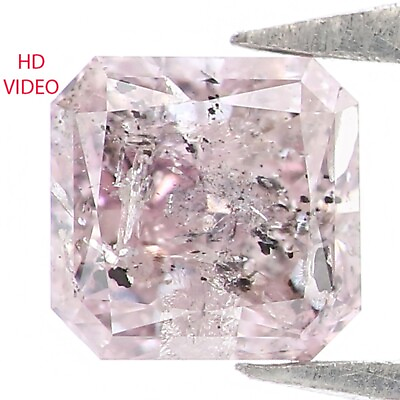 #ad Natural Loose Radiant Pink Color Diamond 0.32 CT 3.87 MM Radiant Rose Cut KR1047 $208.00