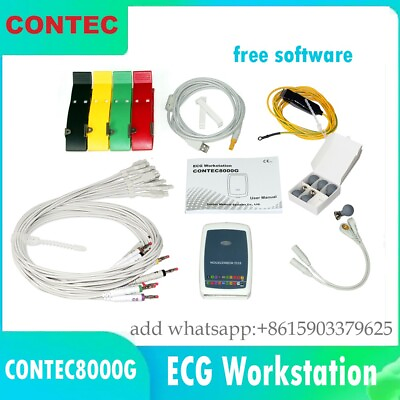 #ad CONTEC8000G Multi function PC ECG EKG Workstation System 12 Lead Resting ECGNEW $299.00