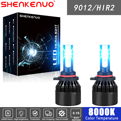 #ad 2Pc 9012 LED Headlight Bulbs kit Hi Low Beam 8000K Super Bright High Power $20.97