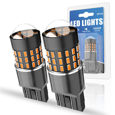 #ad 2x 7443 7440 LED Turn Signal Light Bulb Amber For 2014 2020 Chevy Silverado 1500 $24.99