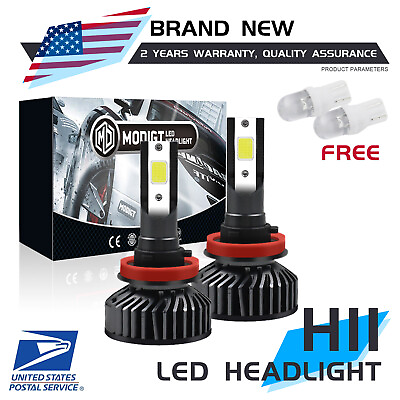 #ad H11 LED Headlight Bulbs Conversion Kit High Low Beam Bulb 6000K 12000LM Fog Lamp $12.49