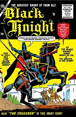 #ad quot; BLACK KNIGHT #1 COMIC BOOK COVER quot; POSTER MANYS SIZES BLACK KNIGHT NUMBER 1 $11.69