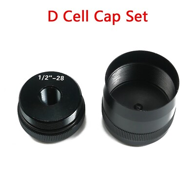 #ad 1 2 28 Aluminum End Caps Black High Quality 6061 Aluminum Cell Cap Set $28.99