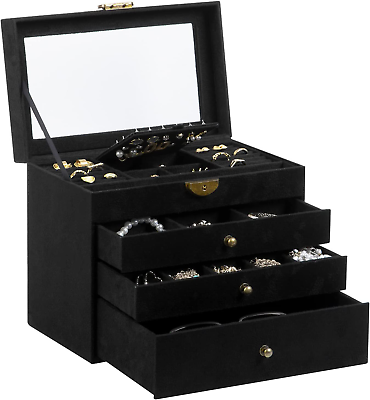 #ad Jewelry Box for Girls and Women4 LayersVintage Jewelry Organizer and Display B $44.79