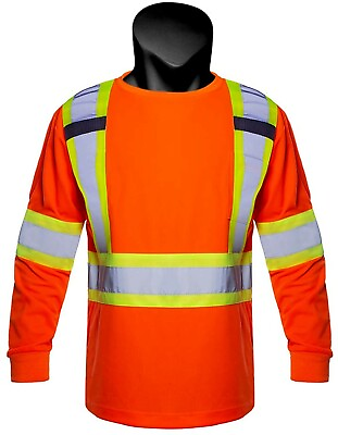 #ad VENDACE High Vis Safety Work ANSI Class 2 Reflective Long Sleeve with Pocket F7 $17.99