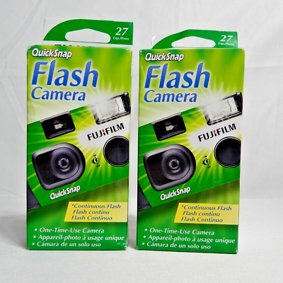 #ad 2 Fujifilm Fuji Quicksnap Flash Disposable 35mm Camera Exp 02 2025 $23.95