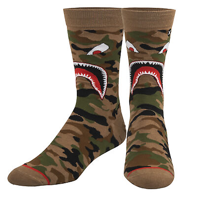 #ad Odd Sox Warplane Camo Knit Funny Novelty Socks Adult Large $15.99