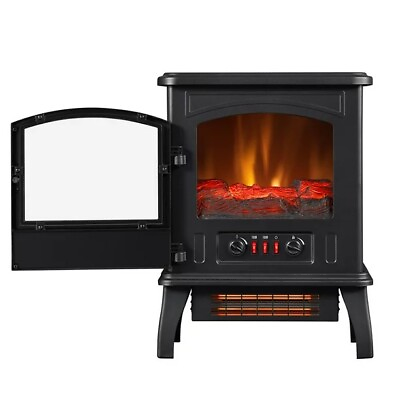 #ad Infrared Quartz Electric Fireplace Stove Heater: 1000 sq ft Coverage $111.25
