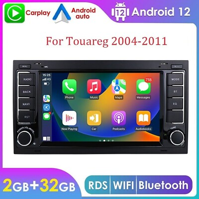 #ad 7quot; Android 12 Car Stereo Radio GPS Navi Carplay 32GB For VW Touareg 2004 2011 BT $127.99