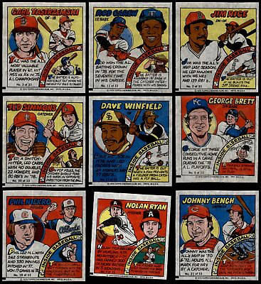 #ad 1979 Topps Comics Baseball Complete Set 7 NM $165.00