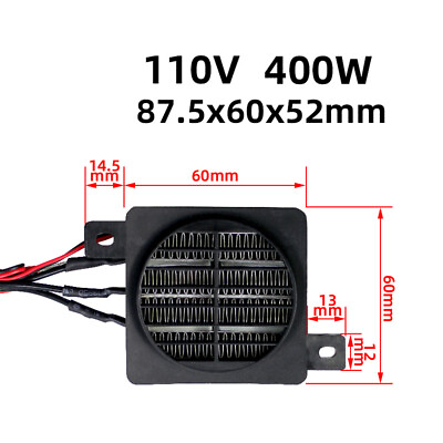 #ad 300W 400W Thermostatic PTC Fan Electric Home Space Heating Incubator Heater 220V $21.09