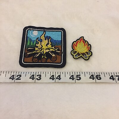 #ad Campfire Camping Iron On Patch Lot Of 2 New $5.99