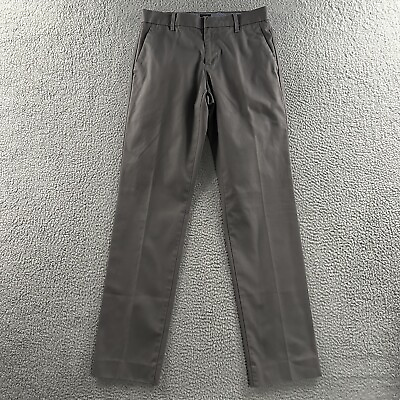 #ad Gap Mens Pants Gray Size 28x32 GapKhakis Tailored Straight Plaid 100% Cotton $24.49