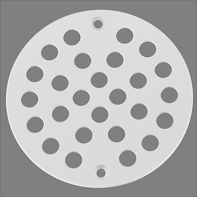 #ad 4 Inch Screw in Shower Strainer Drain Cover Replacement Floor Strainer White $34.22