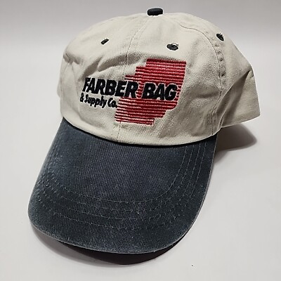 #ad Farber Bag amp; Supply Dubuque Iowa Trucker Adjustable Cap Hat Hook Loop Embroider $7.99