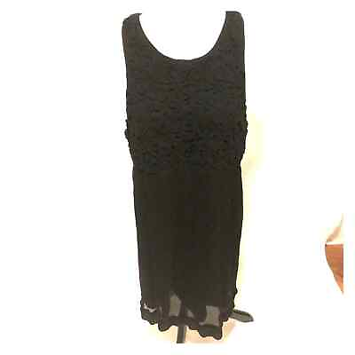 #ad ECI Black silk dress size 12 $39.00
