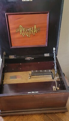 #ad 1890#x27;s Regina Music box and 21 metal discs plays perfectly near mint Rahway NJ $4799.00