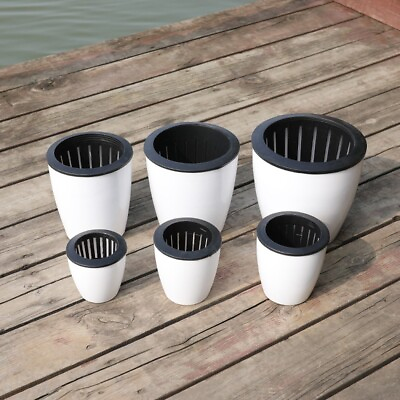 #ad Self Watering Plant Flower Pot Automatic Water Absorption Hydroponic Flowerpot $7.93