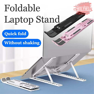 #ad Adjustable Portable Foldable Laptop Desktop Stand Notebook Tablet Riser Holder $8.89