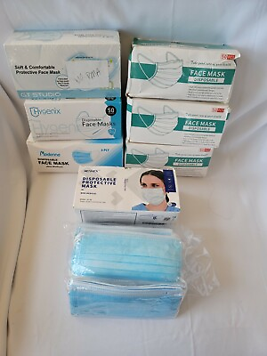 #ad DISPOSABLE Blue MASK 3 ply 400 Pcs almost all fully plastic sealed $31.11