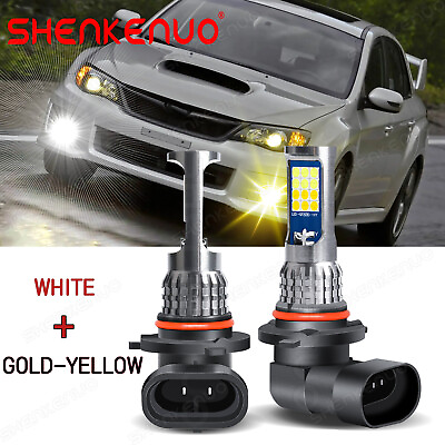 #ad 2x Whiteamp;Yellow Dual Color LED Foglight Bulbs Flash For Subaru Impreza 2008 2011 $21.99