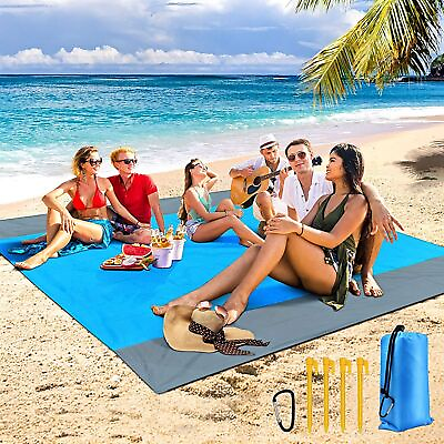 #ad Beach Blanket Sand Free Waterproof Picnic Blankets Oversized 118quot; X 110quot; $9.99