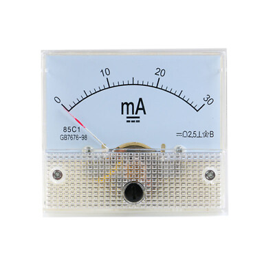 #ad 0 30mA DC 85C1 Ammeter Class 2.5 Analog Gauge Mechanical Panel Amp Current Meter $3.68