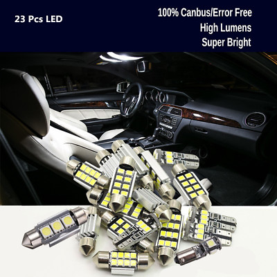 #ad 23 Pcs 12V White Car Interior LED Chip Light Bulb Front Rear Dome Reading Lamp $13.96