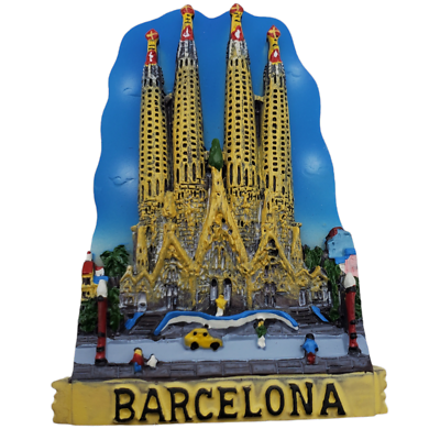 #ad Barcelona Fridge Magnet Souvenir Magnetic Travel Tourist Spain Landmark Sagrada $5.99