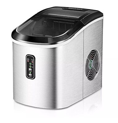 #ad Portable Electric Ice Machine Countertop Ice Maker 26lbs Stainless Steel $49.99
