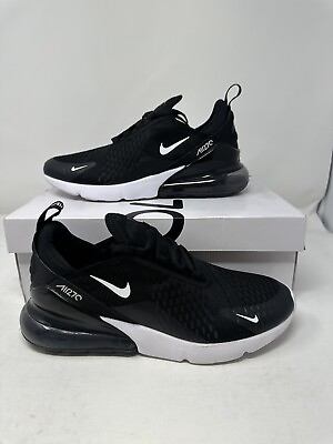 #ad Mens Nike Air Max 270 Size 9 Black White Running Active Shoes AH8050 002 $80.00