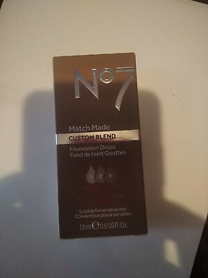#ad No7 Match Made Custom Blend Foundation Drops Toffee Sealed $9.00