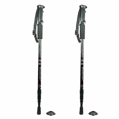 #ad Pair of 2 Trekking Walking Hiking Sticks Anti shock Adjustable Alpenstock Poles $19.85