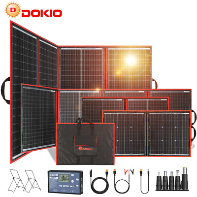 #ad Dokio 100w 200w 300w Portable Foldable Solar Panel for RV Power station Camping $59.99