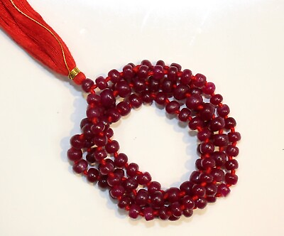 #ad Ruby Mala precious gems surya Mala AAA Quality Manik Mala Unisex 1081 Beads $165.25