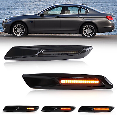 #ad Sequential Smoked LED Side Marker Light Turn Single Lamp For BMW 1 3 5 Series $23.99