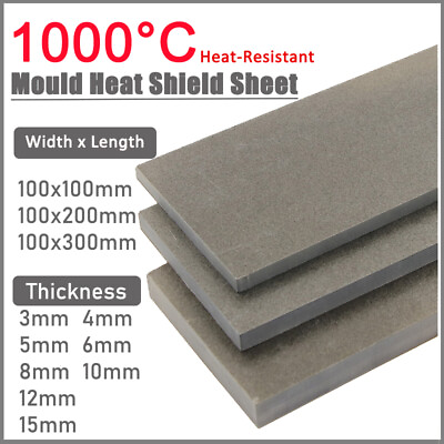 #ad Mould Heat Shield Sheet Thermal High Temp Insulation Fire Board HIGH TEMP 1000℃ $55.49