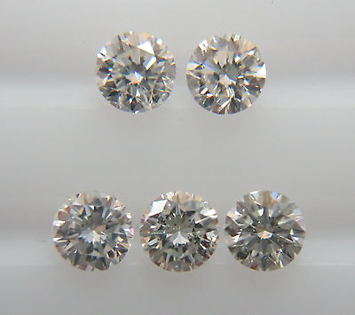#ad 1.5mm 5pc SI1 Clarity H Color Natural Loose Brilliant Diamonds Non treated Round $47.69