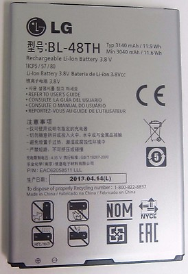 #ad NEW Rechargeable Lithium Ion Battery 3.8V 3140mAh BL 48TH LG Optimus G Pro E980 $9.88