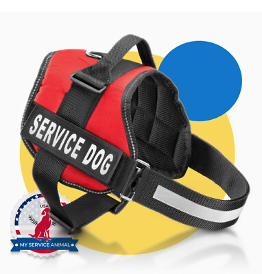 #ad Service Dog No Pull Reflective Harness All Sizes ADA Vest $17.00