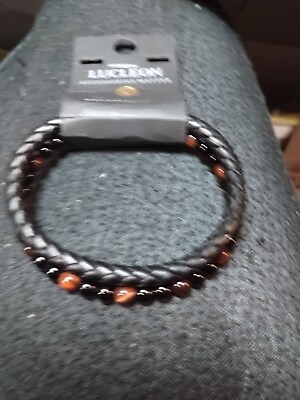 #ad Men#x27;s Lucleon Accessories Matter Woven Leather And Beaded Bracelets NWT $20.00