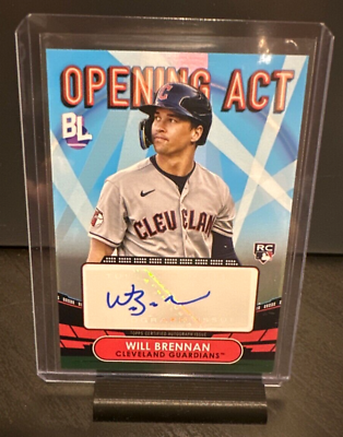#ad 2023 WILL BRENNAN AUTO BLUE FOIL OPENING ACT REFRACTOR RC TOPPS BIG LEAGUE $25.75