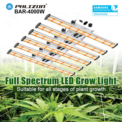 #ad BAR 4000W Spider w Samsung LED Grow Light Bar Full Spectrum Dimmable Plant Lamp $269.79