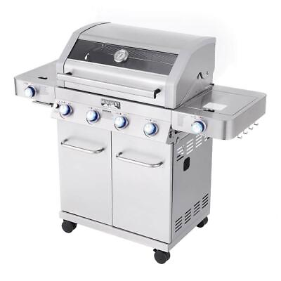 #ad Monument Grills Propane Gas Grill 6 Burner with Side Sear Burner LED Controls $573.95